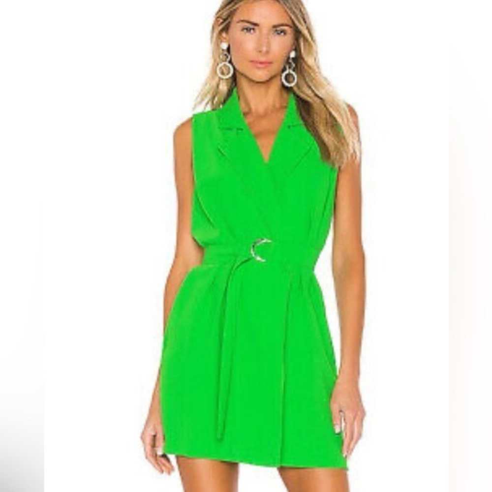 Amanda Uprichard Vibrant Green Mini Dress